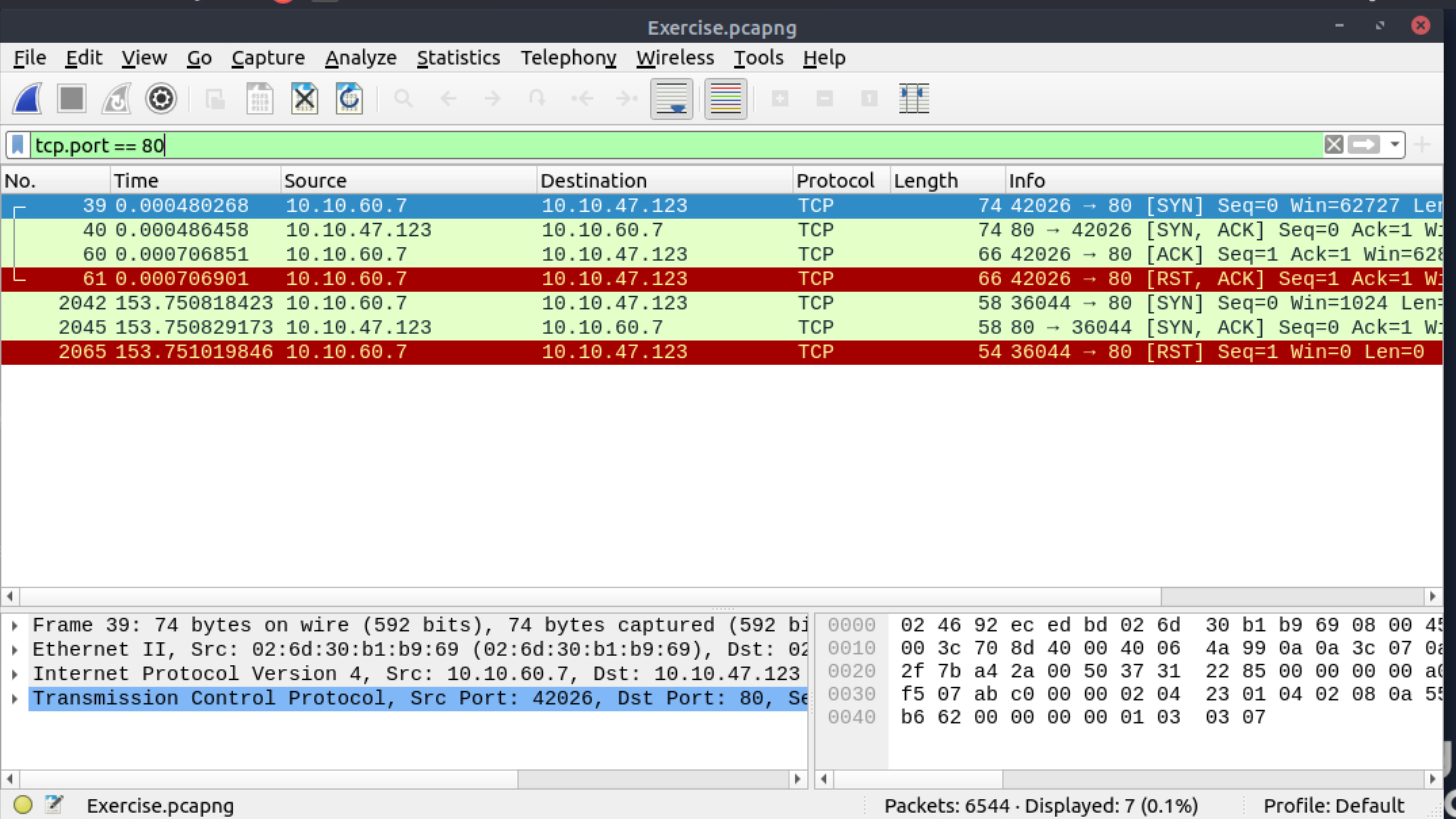 TCP port 80